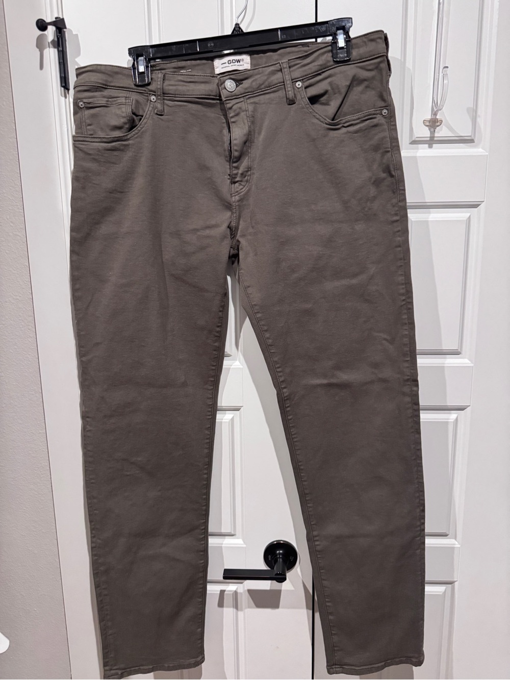 Men's Olive Brown Jeans 38x34